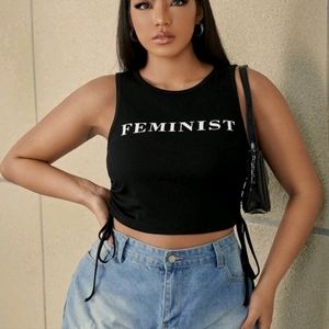 SHEIN cropped graphic feminine tank